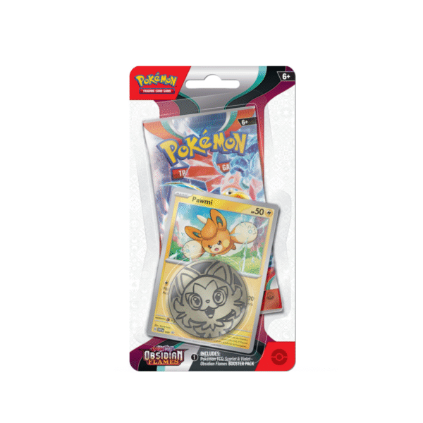 Pokémon TCG Scarlet & Violet – Obsidian Flames 1‑Pack Checklane Blister (Pawmi Promo)