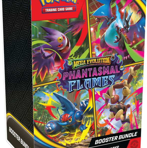 Pokémon TCG: Mega Evolution – Phantasmal Flames Booster Bundle (6 Packs)