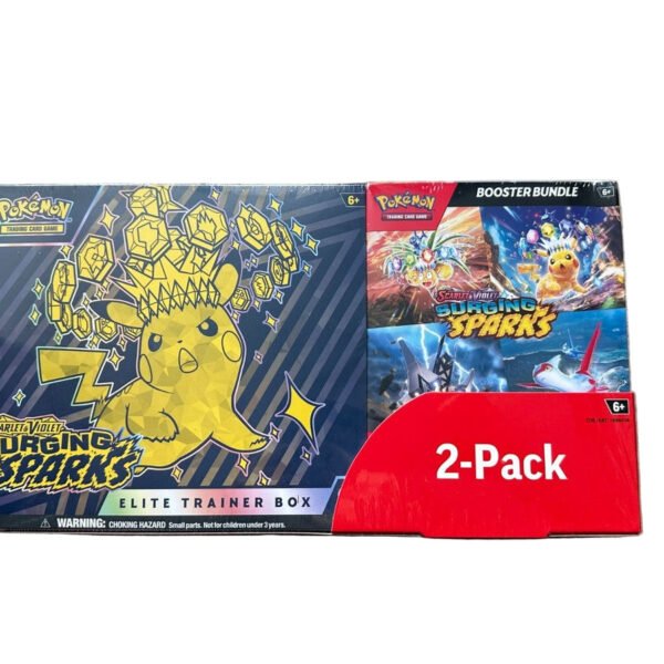 Pokemon TCG: Surging Sparks 2 Pack Elite Trainer Box & Booster Bundle (Costco Exclusive)